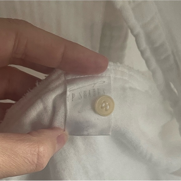 CP SHADES ROMY SHIRT WOMEN TOPS BUTTON UPS {$198} WHITE GAUZE TEXTURED SZ SMALL - Picture 6 of 7